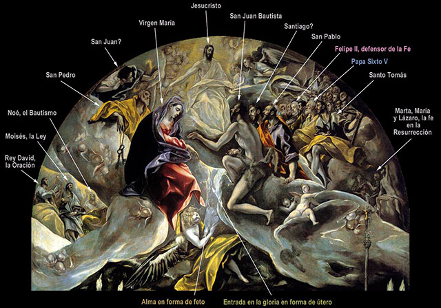 Detalle de El entierro del señor de Orgaz