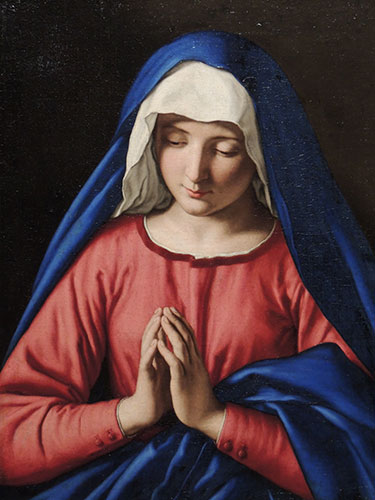 María rezando
