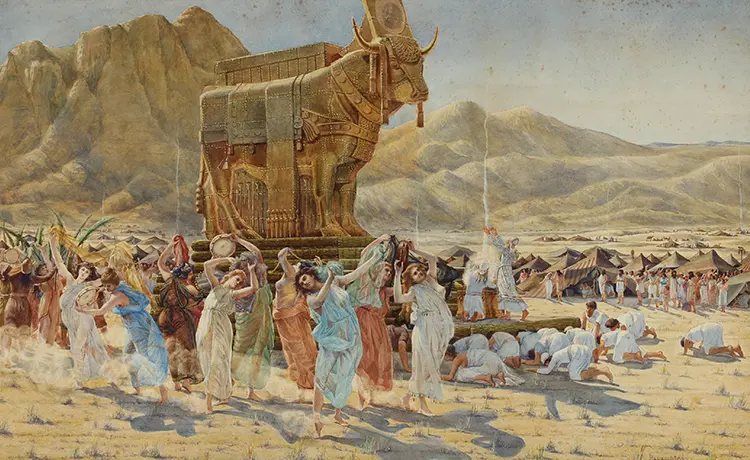 La danza de los israelitas alrededor del becerro de oro